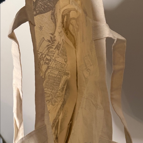 Sezane Limited Edition Tropical Jungle Architecture Canvas Tote Bag - Picture 5 of 6